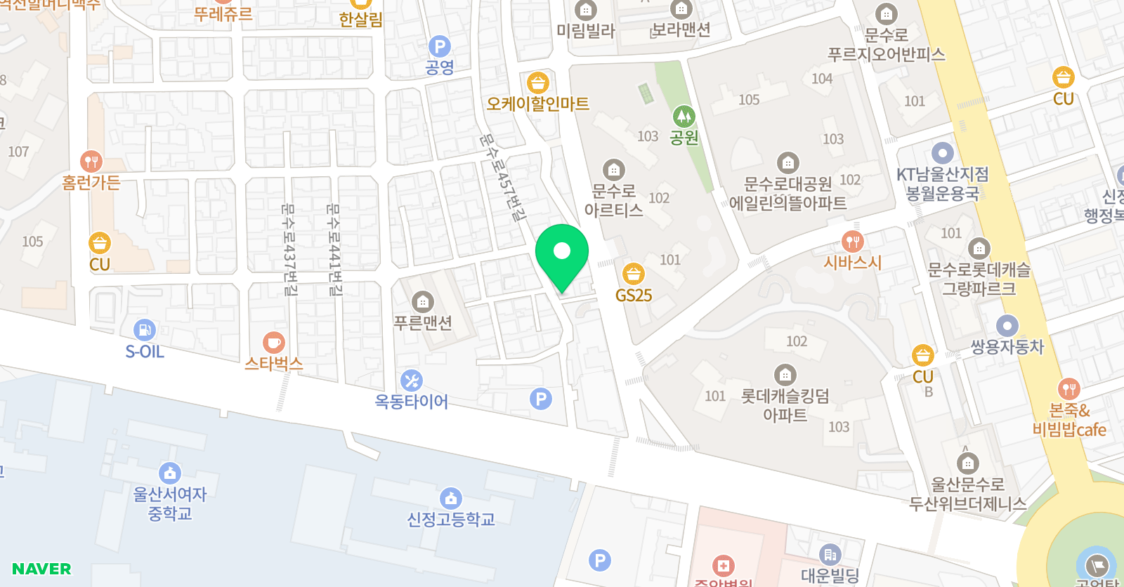 외대HS 어학원 울산문수브랜치 위치