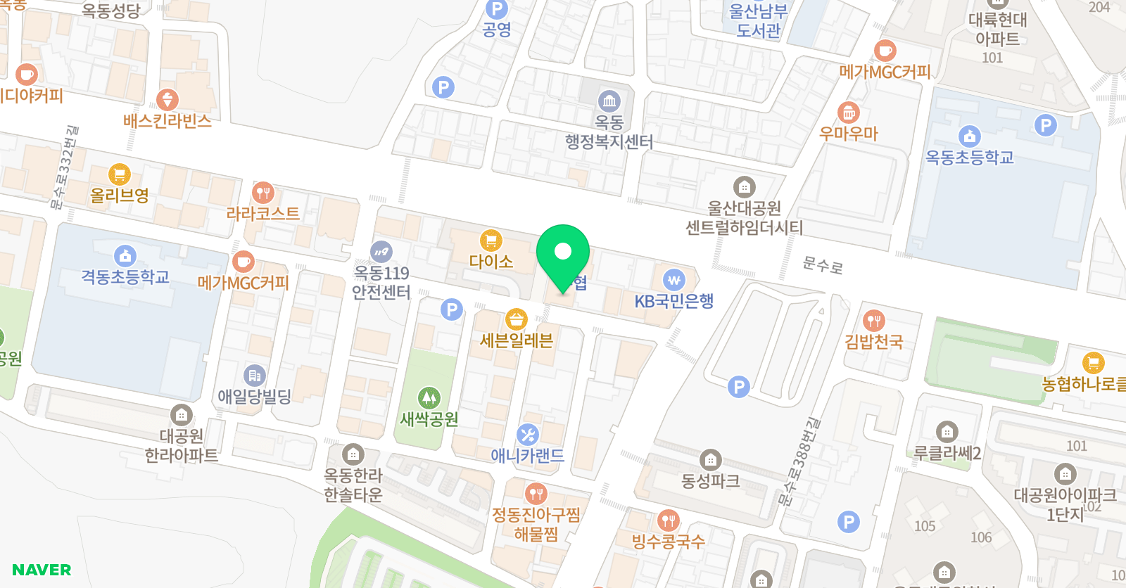 와이키즈 울산옥동센터 위치