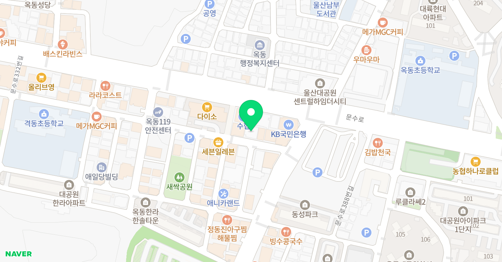 필즈더클래식 울산옥동센터 위치