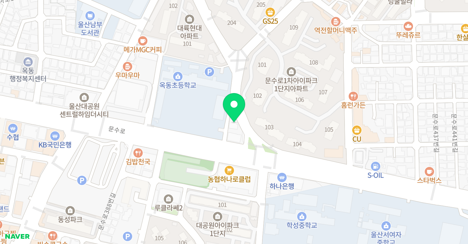 울산옥동센트럴음악학원 위치