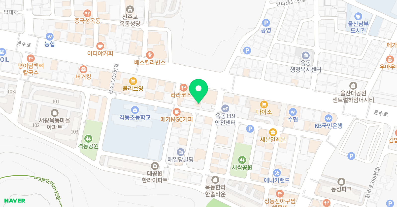 바퀴달린그림책 울산센터 위치