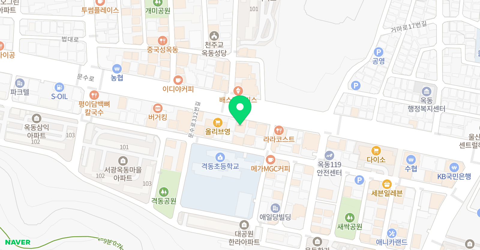 스루기월드 일본어 위치