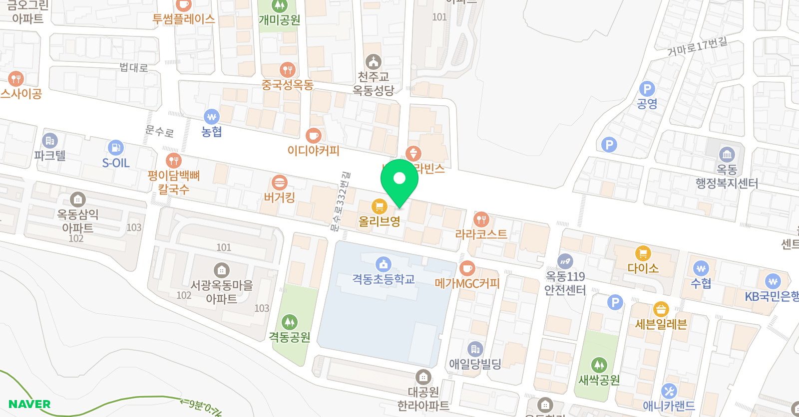 탑픽 영어학원 위치
