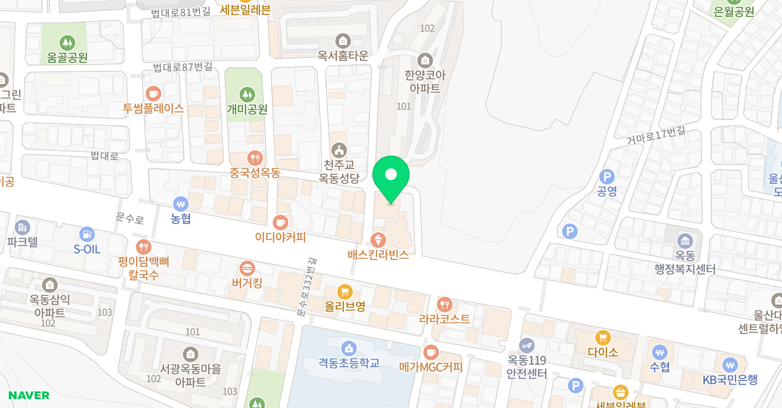 일점육 수학과학전문학원 위치