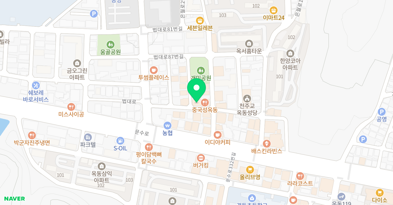 샤 수학전문학원 위치