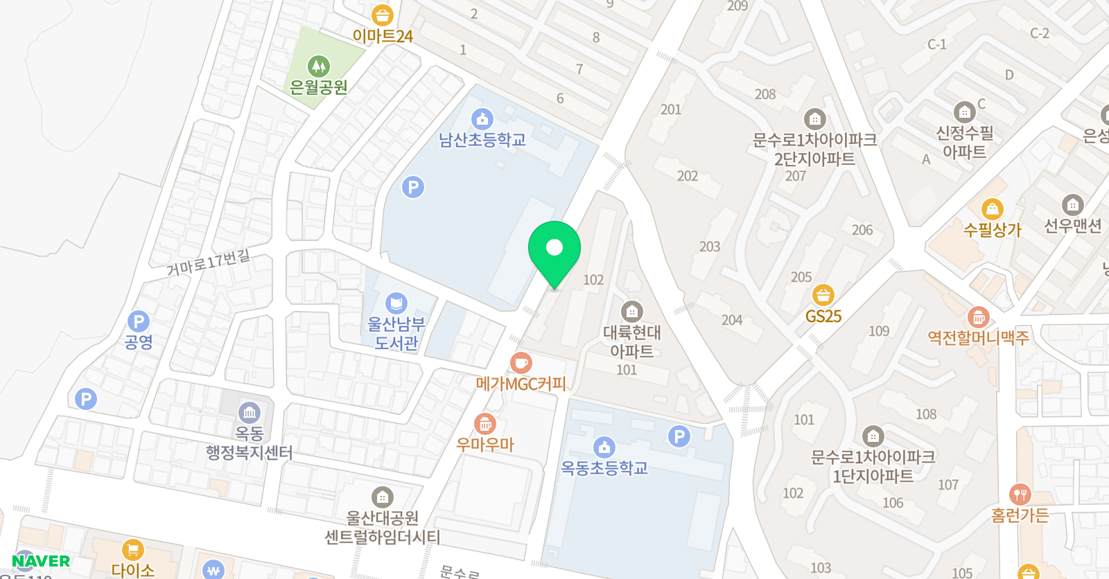 국가대표태인 태권도장 위치