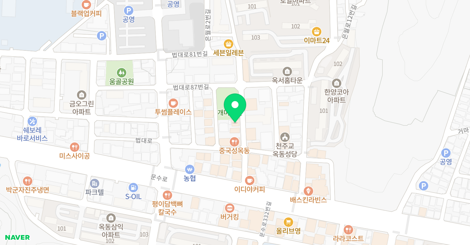원탑 수학전문학원 위치
