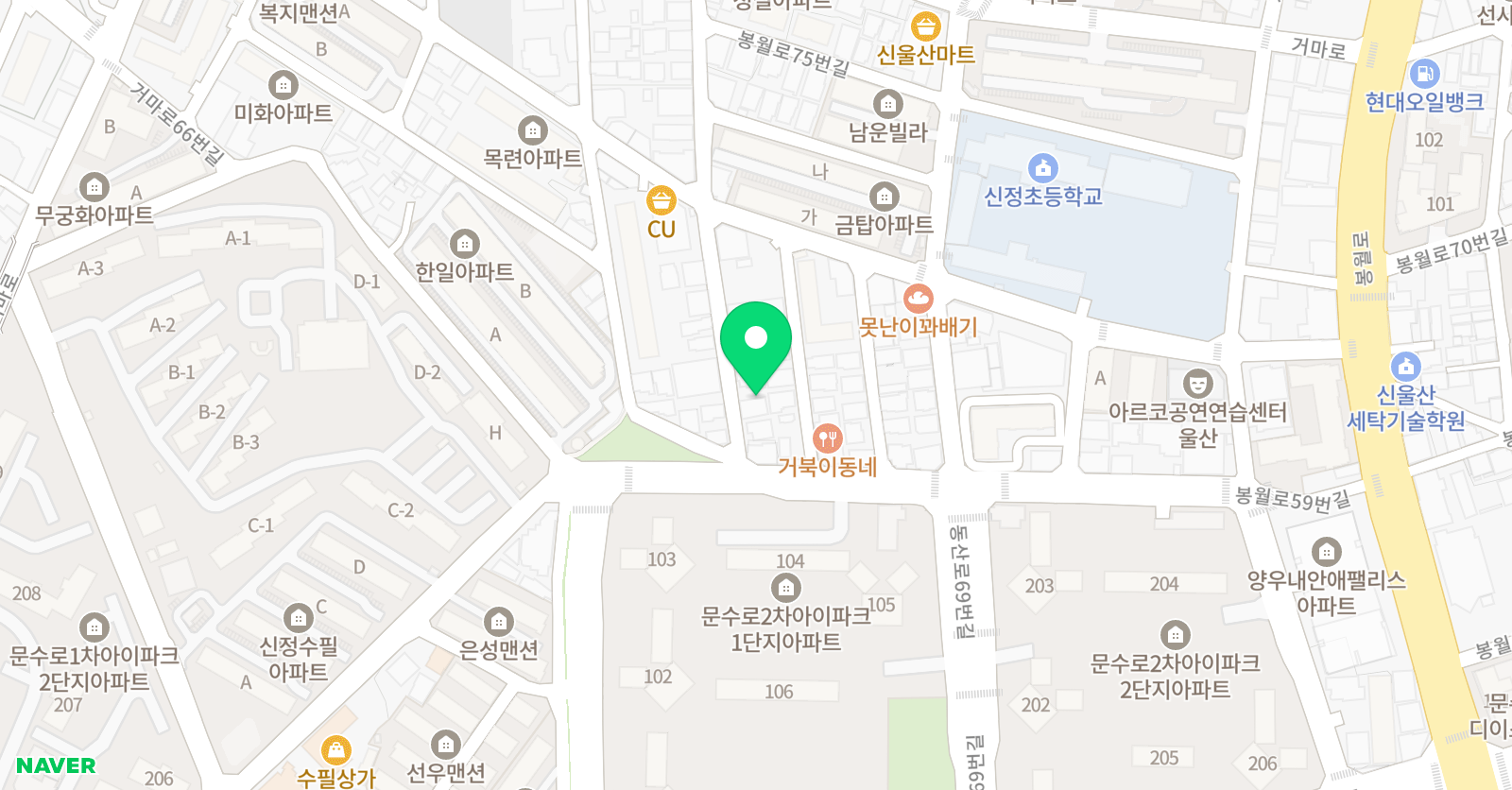 뮤엠 영어 신정문수NEST점 위치
