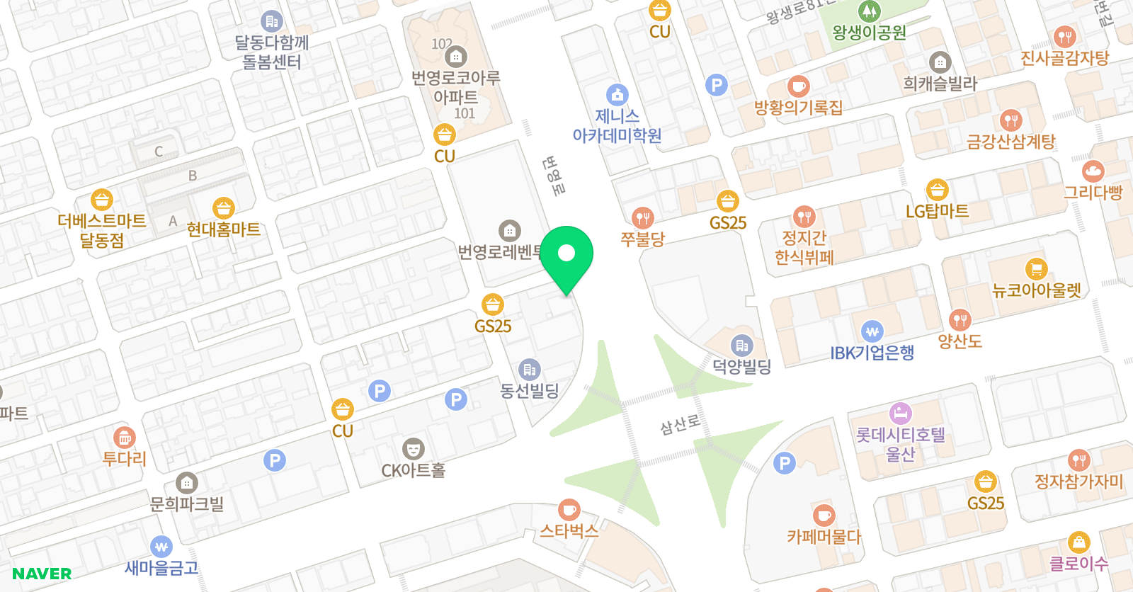 smi 음악학원 달동점 위치