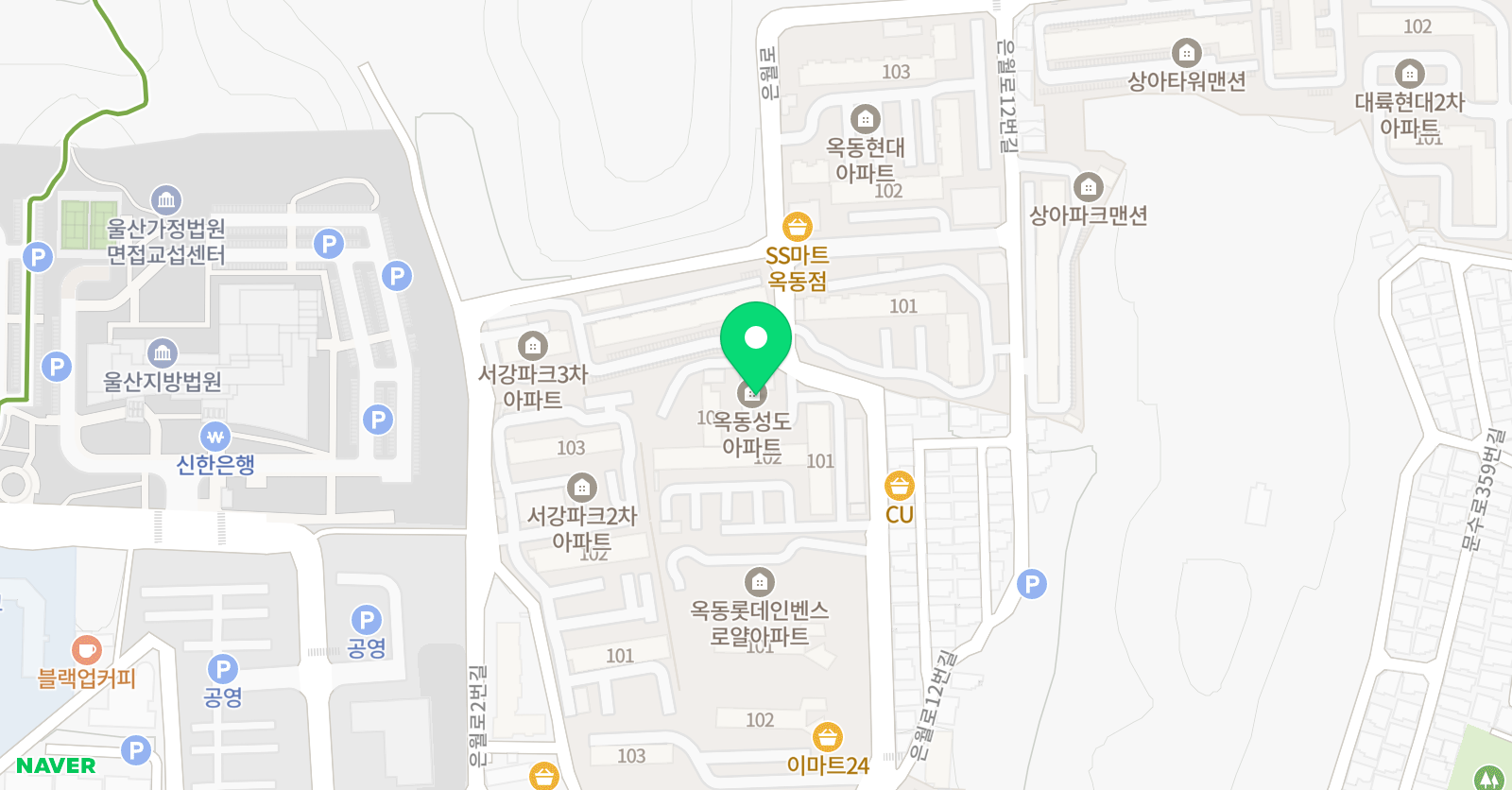 크리아트 울산 옥동원 위치