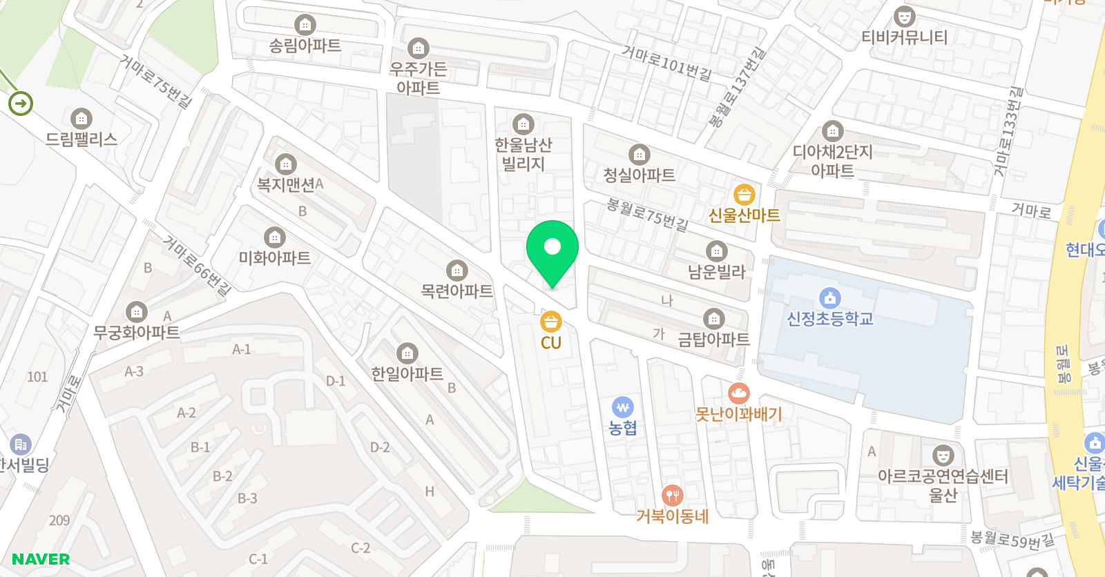 예스셈 초등전과목학원 위치