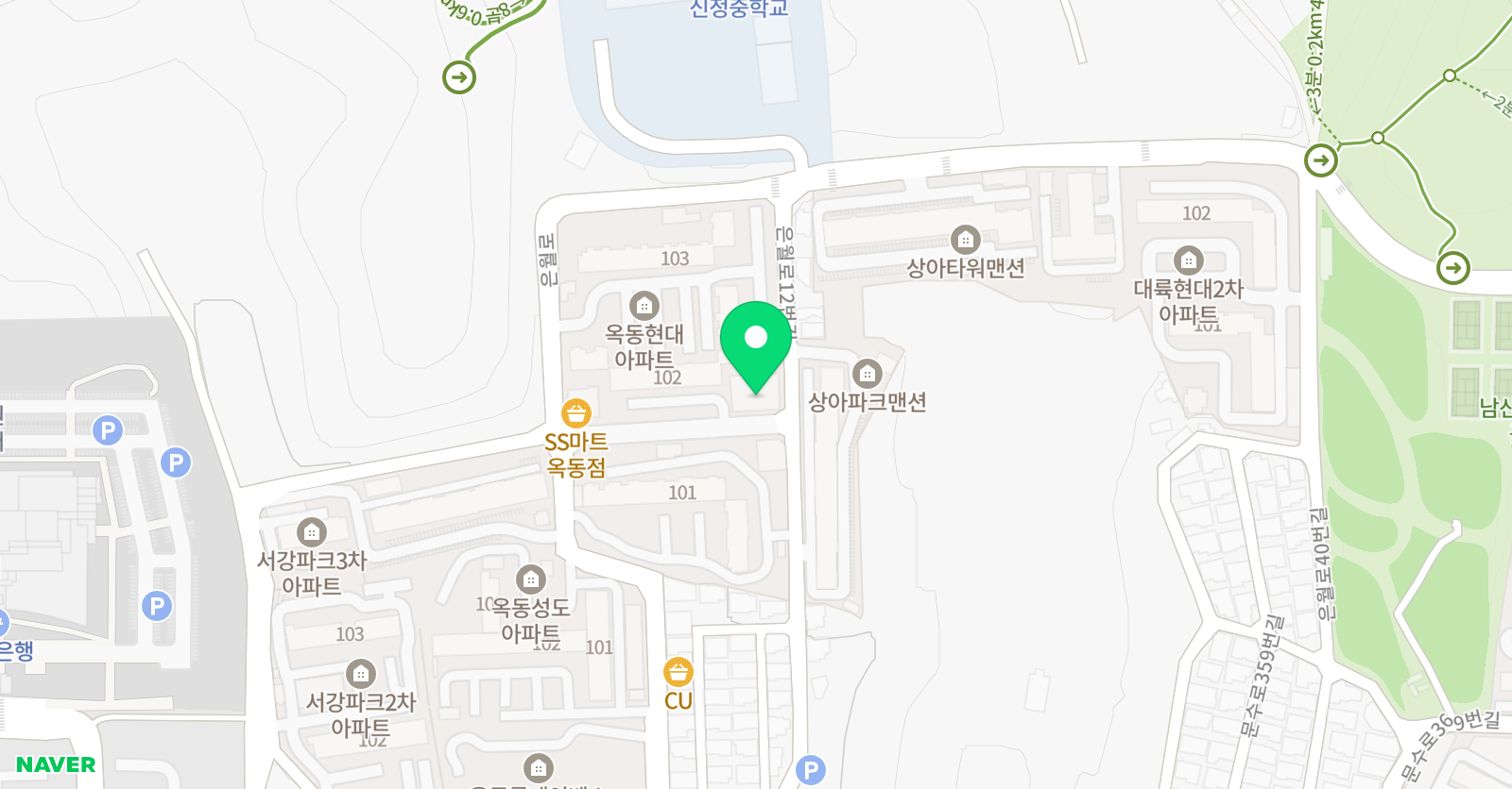 GNB 영어전문학원 옥서캠퍼스 위치