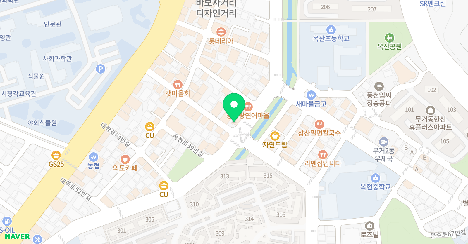 수오름 수학학원 위치