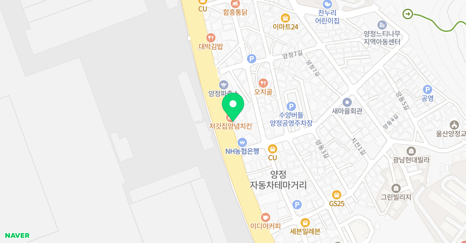 튼튼영어마스터클럽 울산양정점 위치