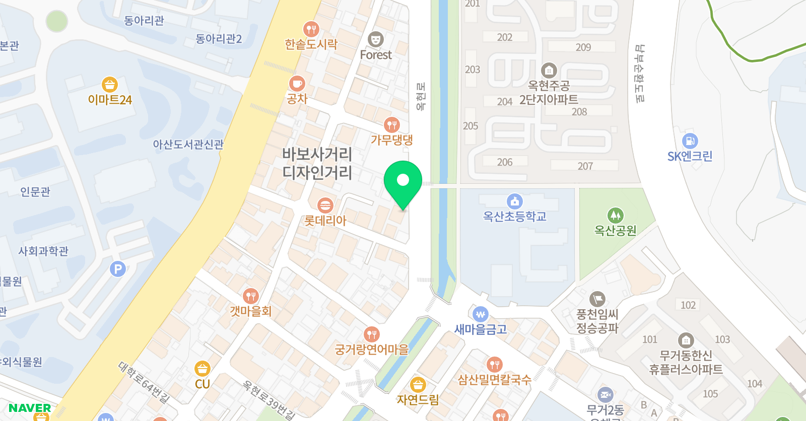 옥현 유클리드 수학학원 위치