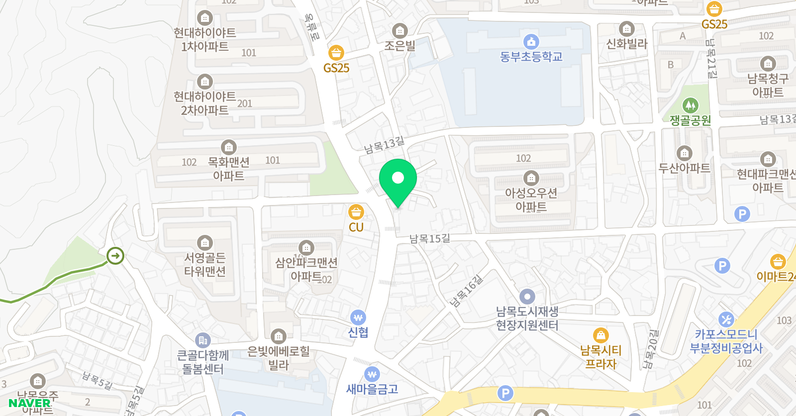 톡소리 영어학원 남목캠퍼스 위치