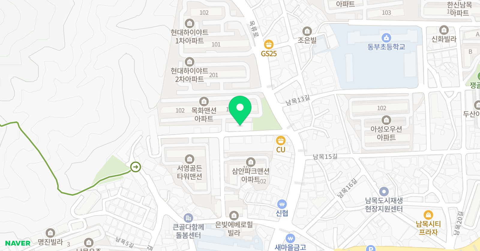 민들레 아트 학원 위치