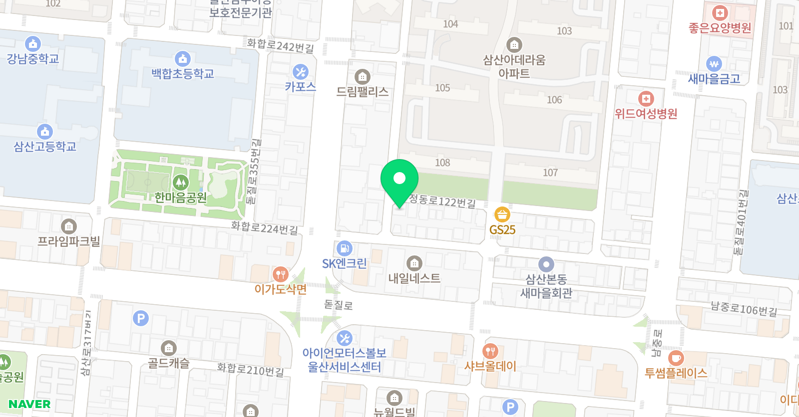 크리아트삼산센터 위치