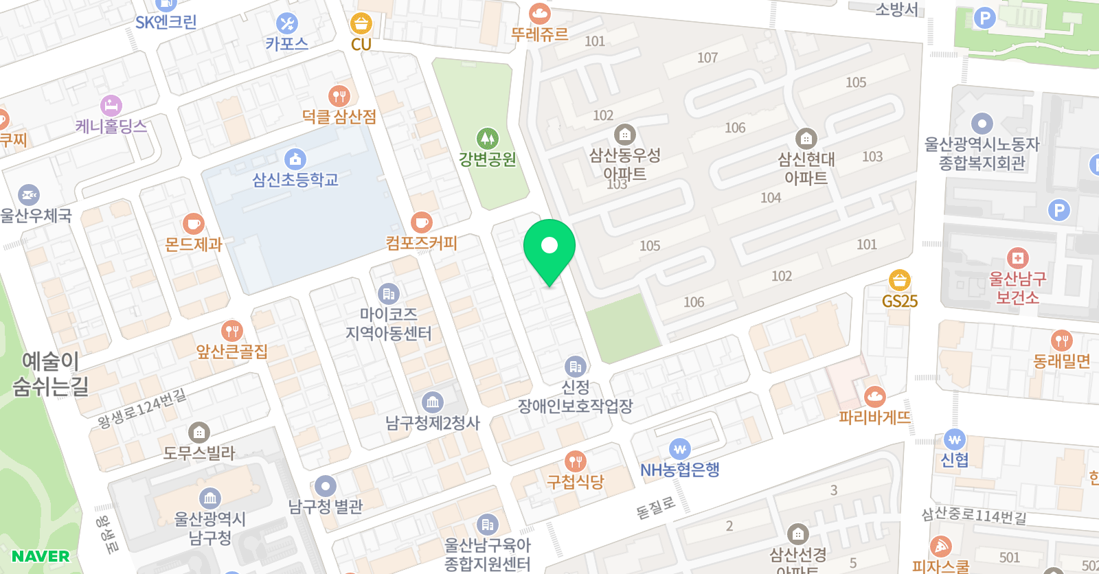 튼튼 영어 울산삼산 교육본부 위치