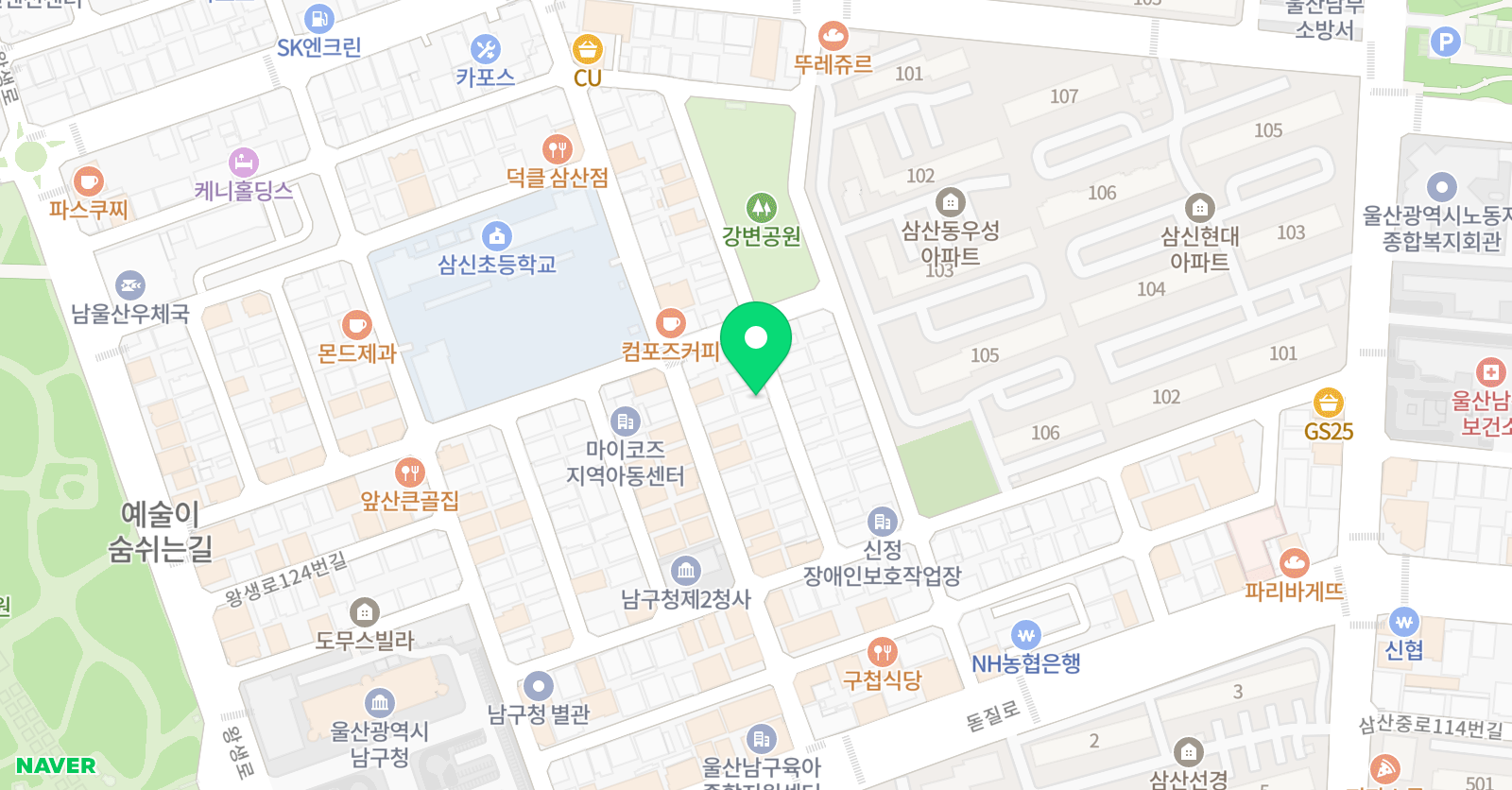 이나현사고력플러스 학원 위치