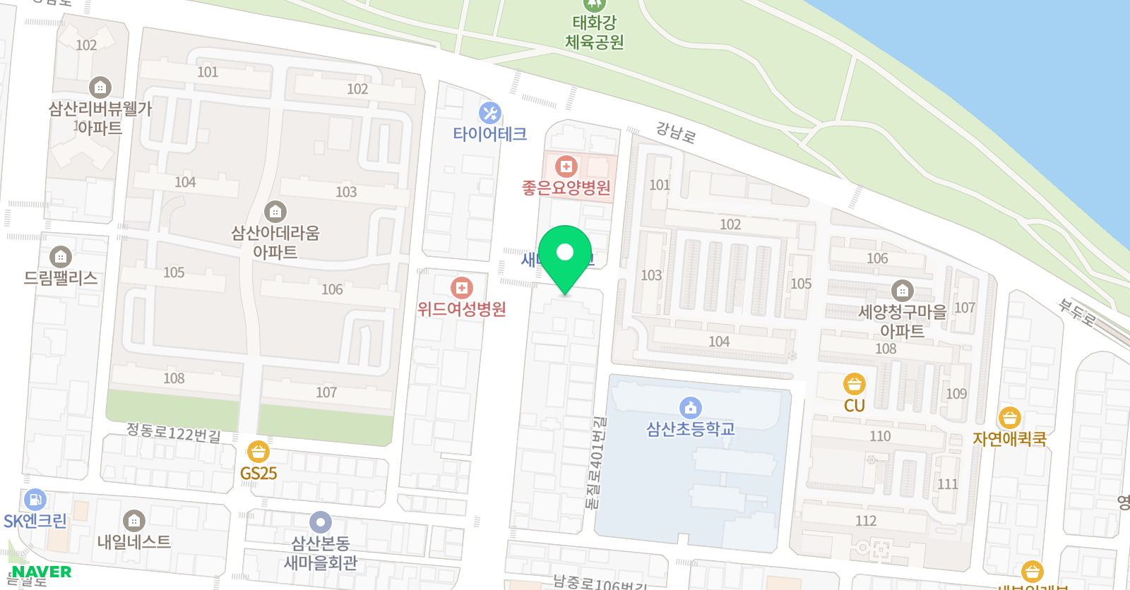 해롬 단과전문학원 위치