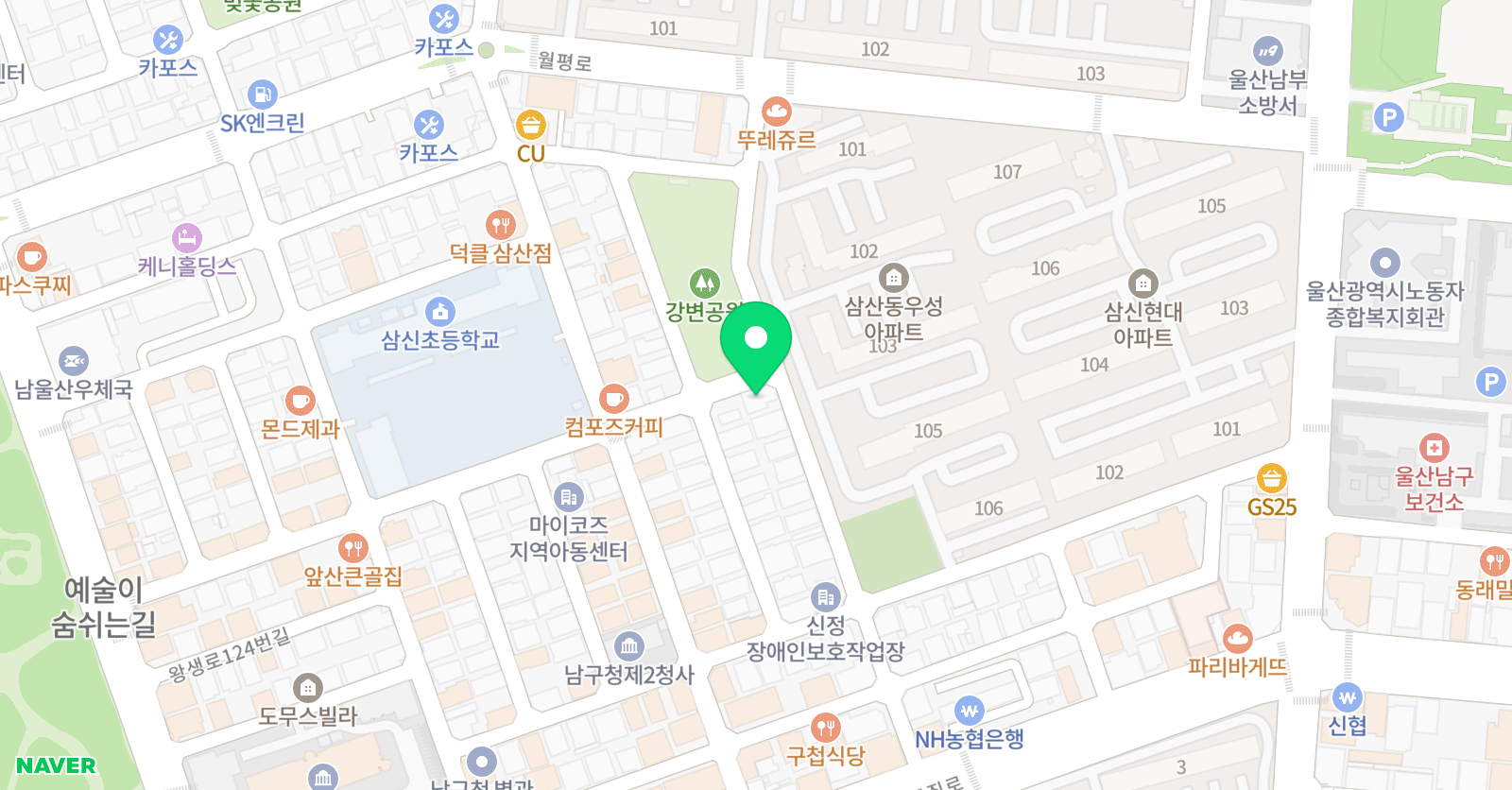 홍익멀티 미술학원 위치