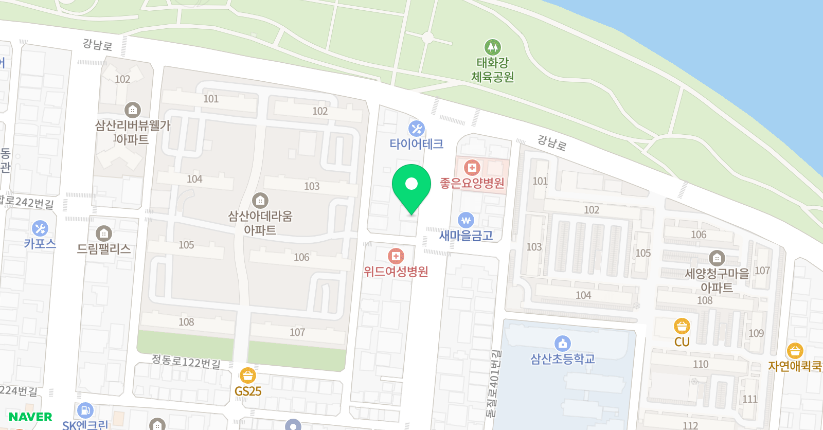 동아대 성공 태권도 위치