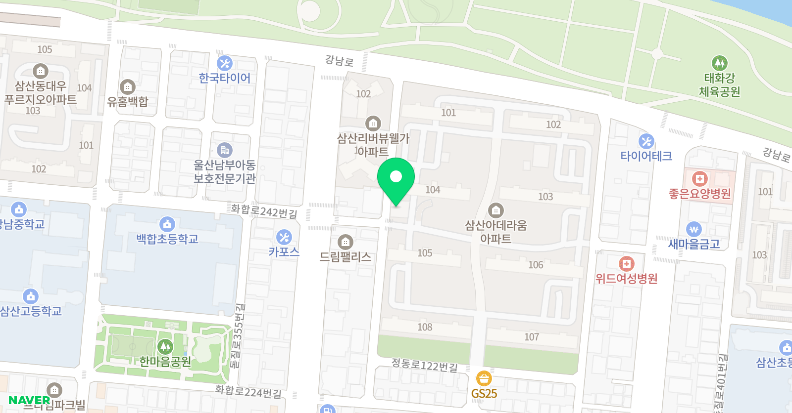 YBE 원어민 영어학원 위치