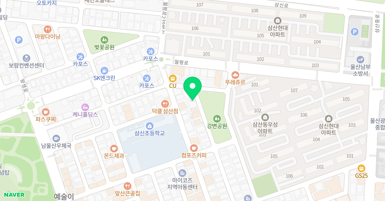 패럴랙스 삼산지앤비 위치