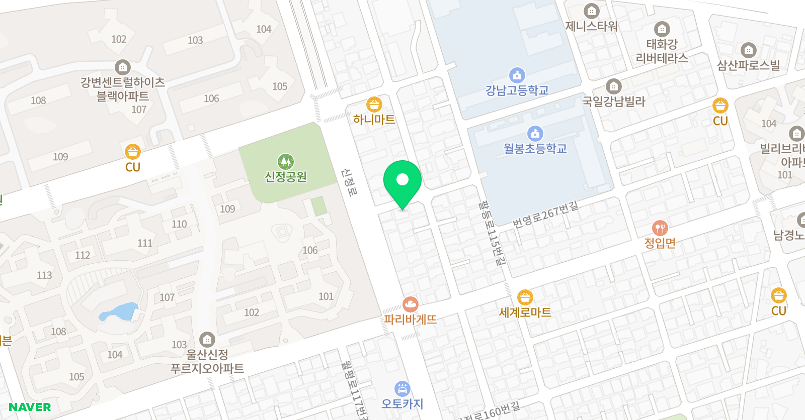 아이엔 미술학원 위치