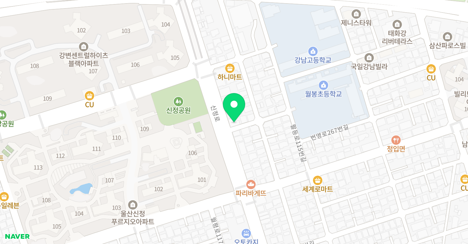 빨간펜 수학의달인 학원 월봉초점 위치