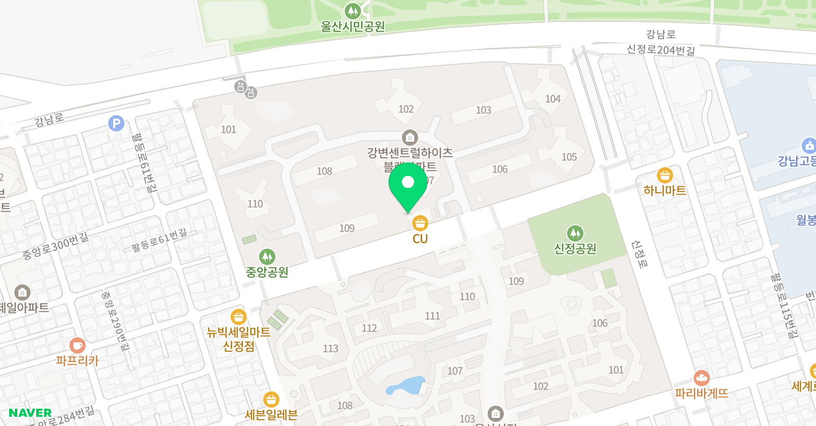 센트럴 수학영어전문학원 위치