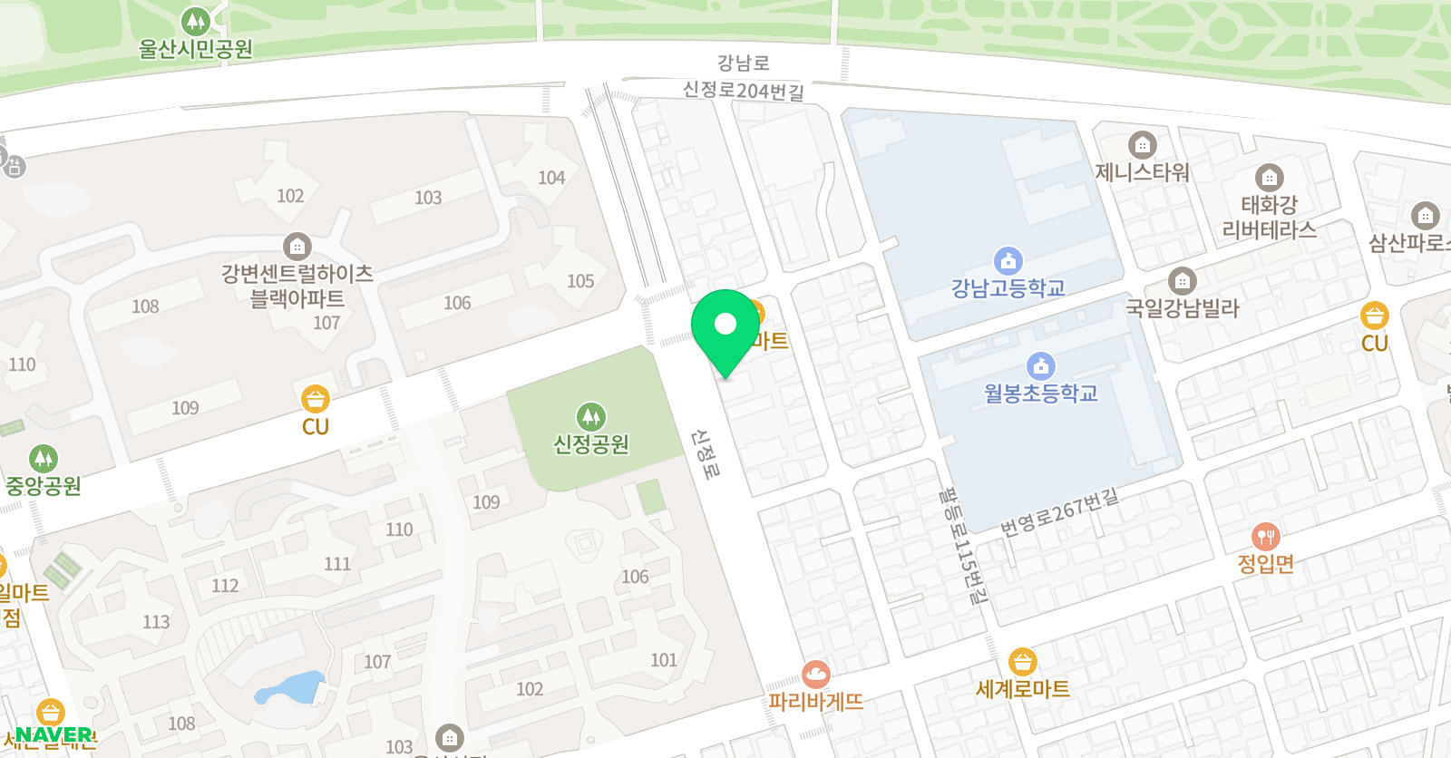신정 태권도장 위치