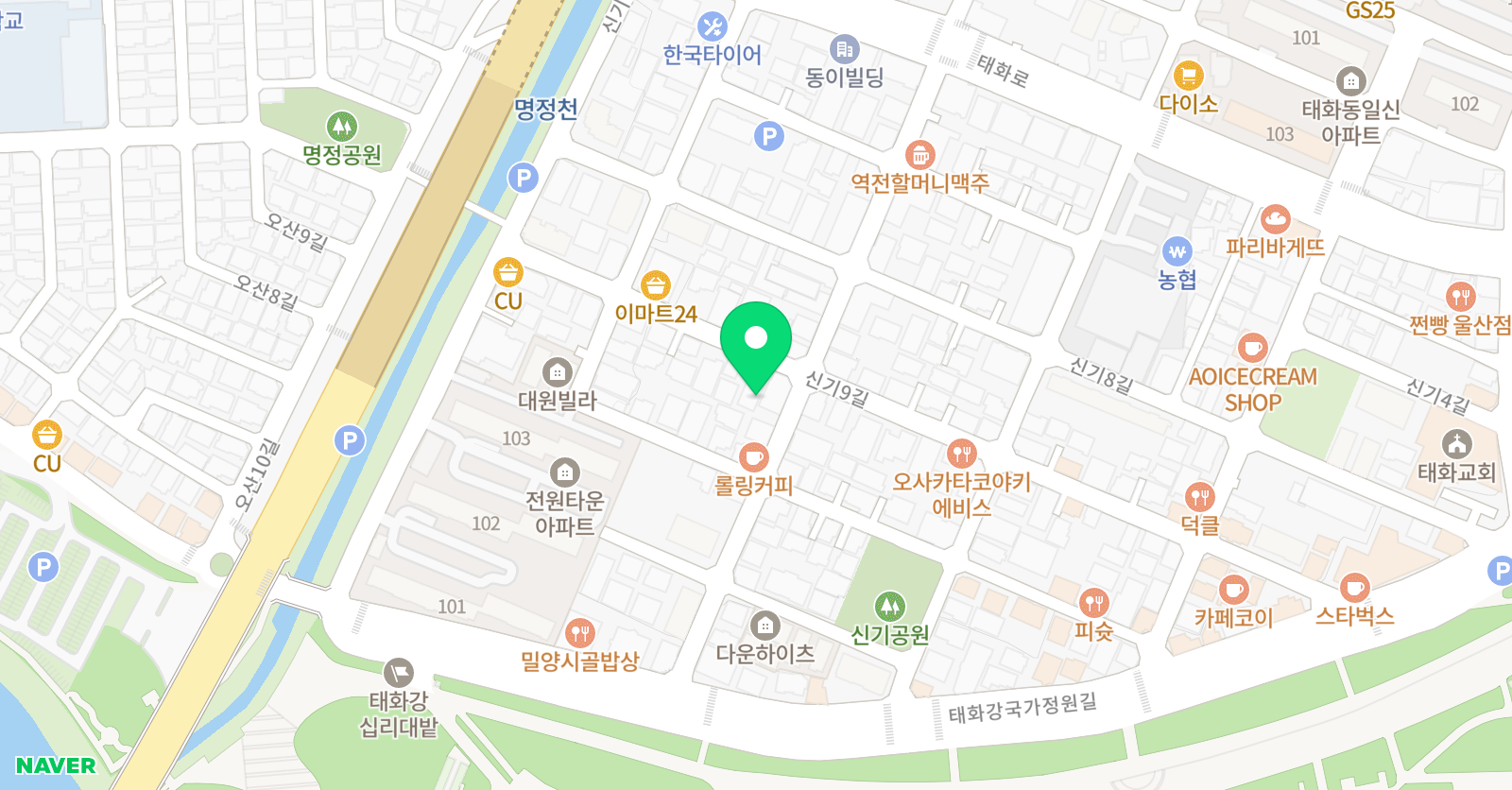 미남야무진 태권도 위치