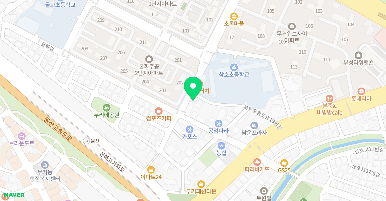 빨간펜 수학의달인 굴화점 위치