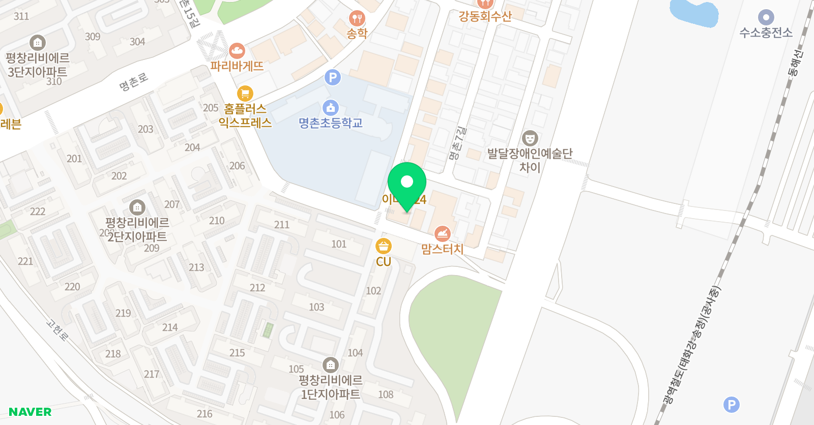 눈높이러닝센터 평창학원 위치