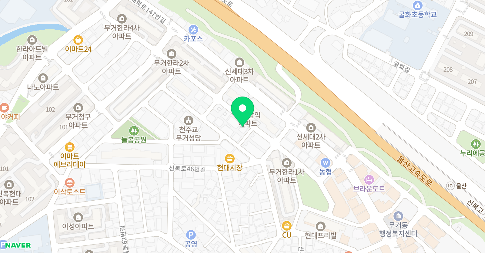 앤비 수학학원 위치