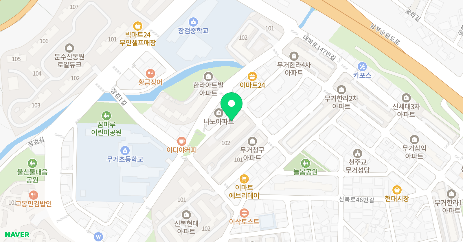 즐거운 수학영어 학원 위치