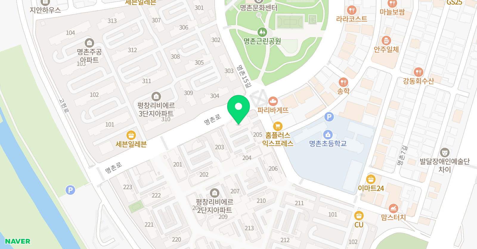 정다운 피아노학원 위치