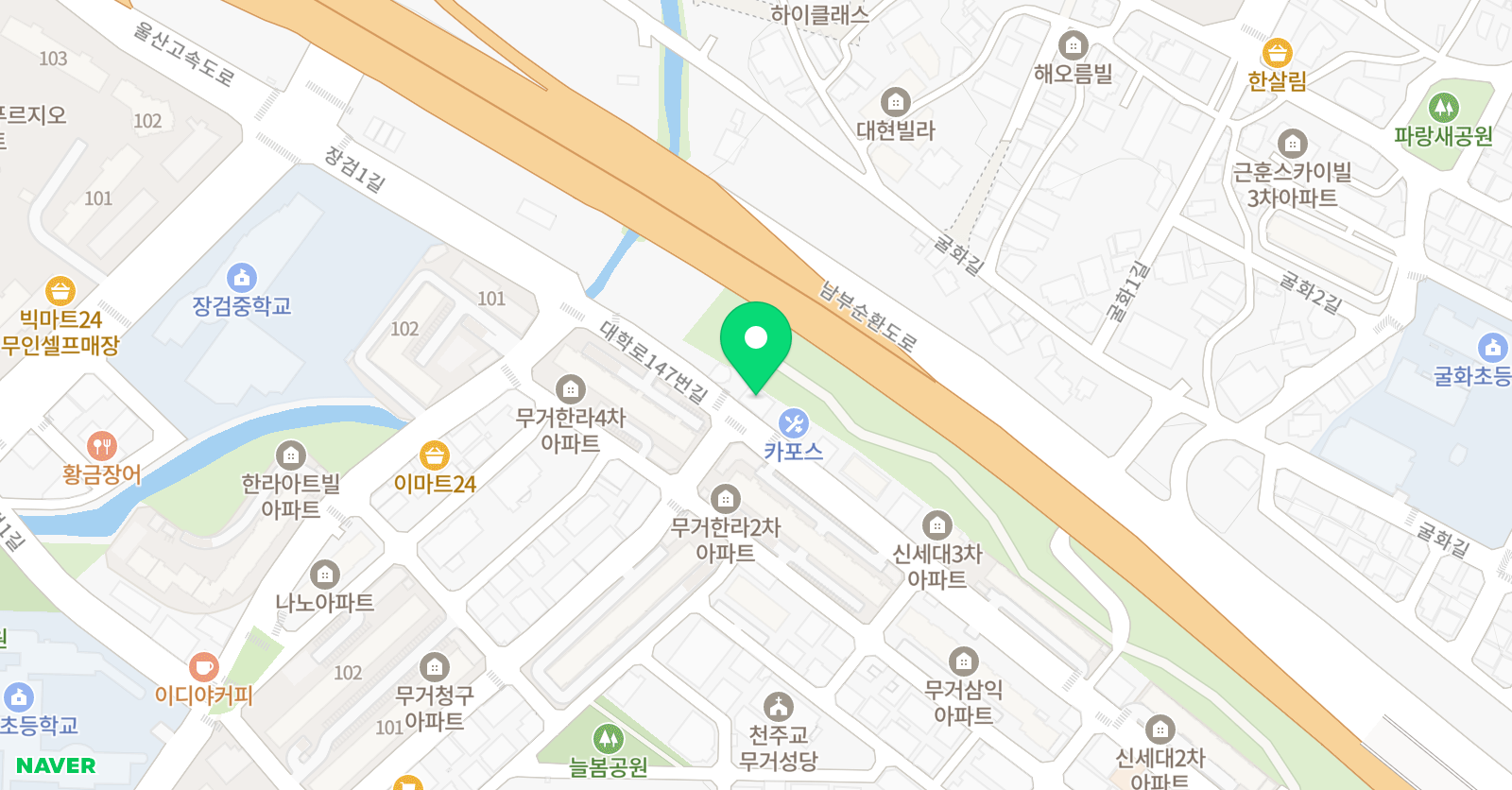 SH 수학학원 위치
