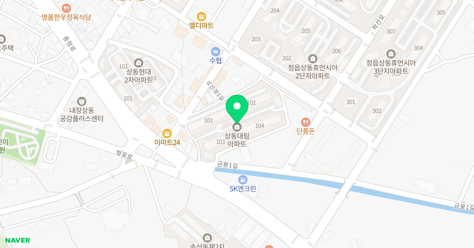 놀작마이아트 정읍예인아트 위치