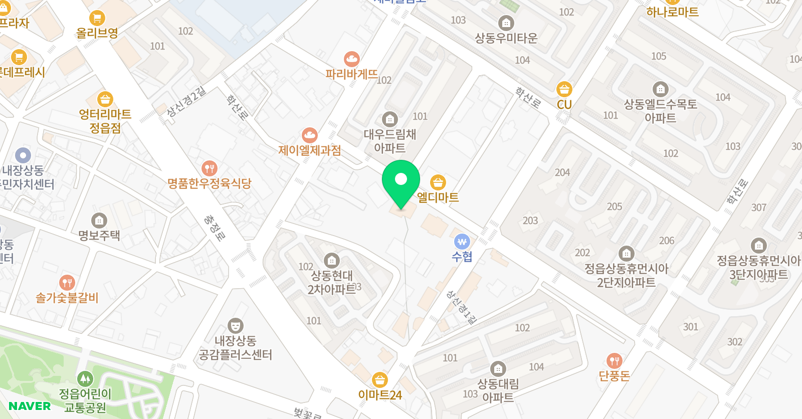 지앤비 영어전문학원 위치