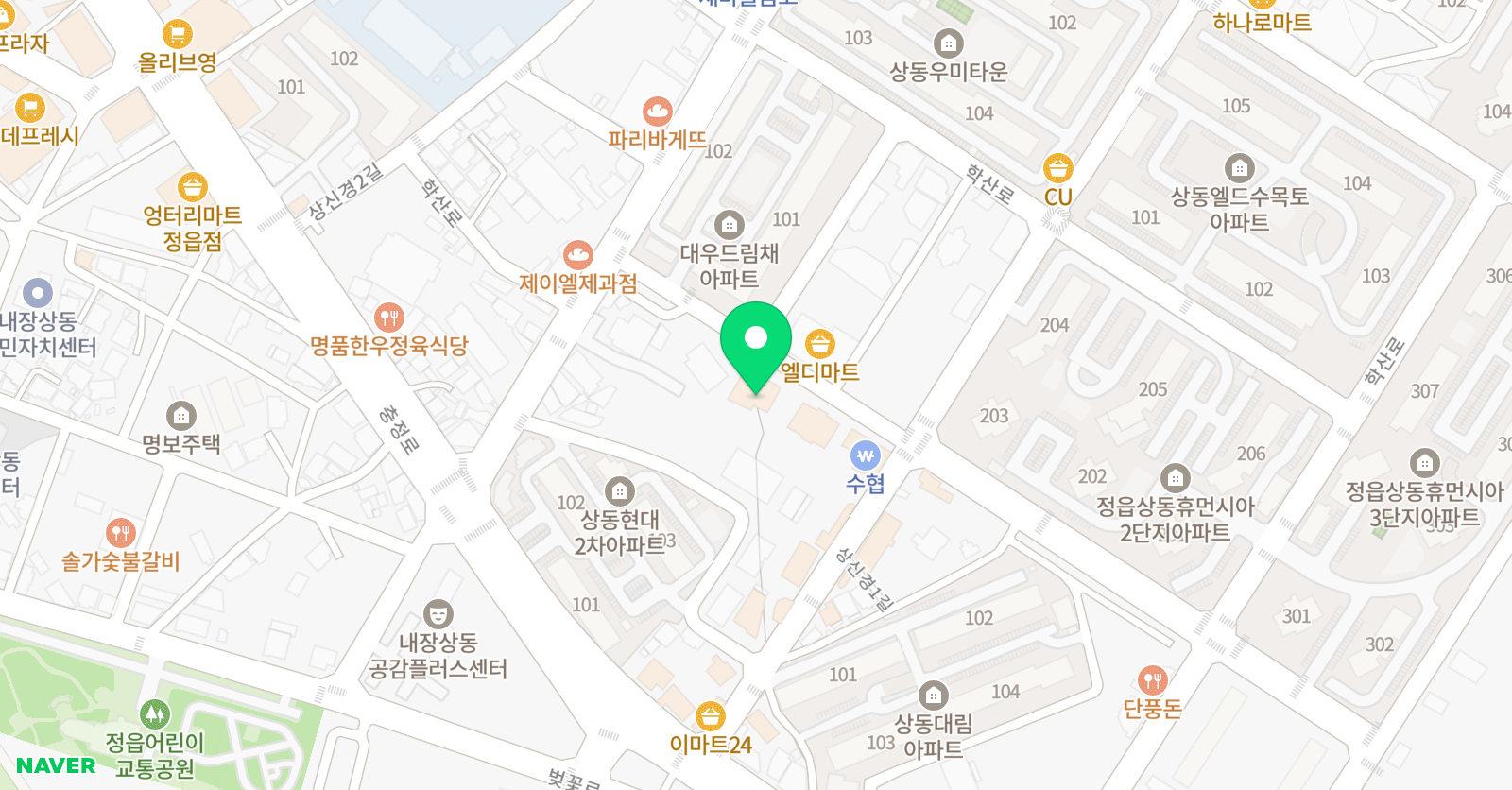 맵플러스 수학학원 위치