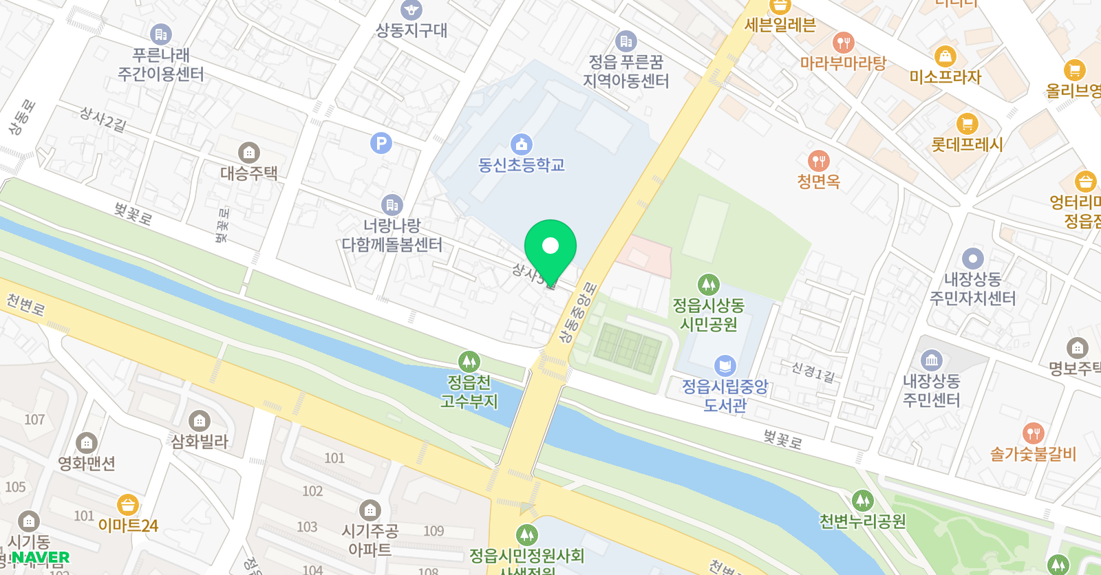 리틀팍스 어학원 정읍상동센터 위치
