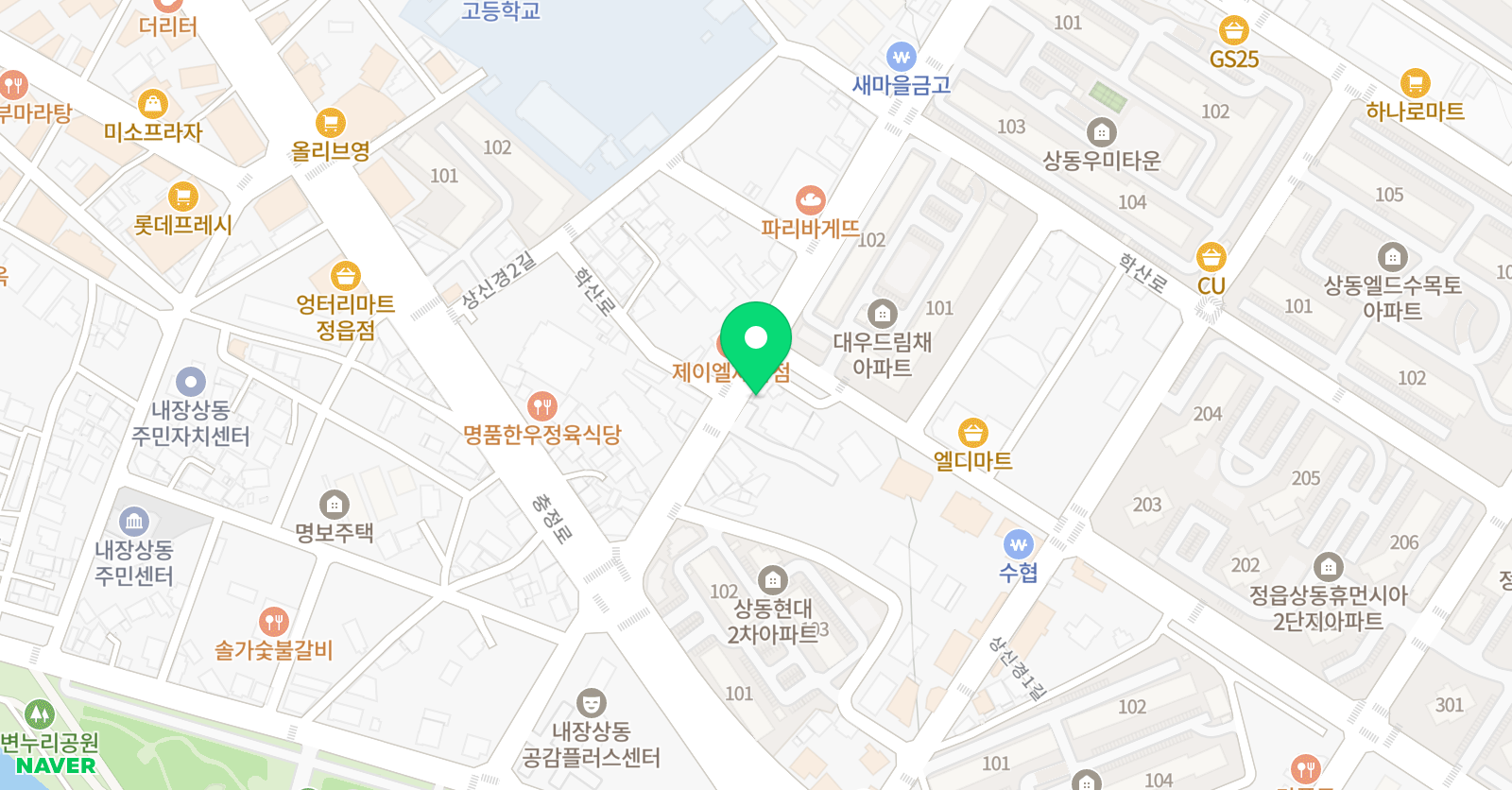 정진 수학학원 위치