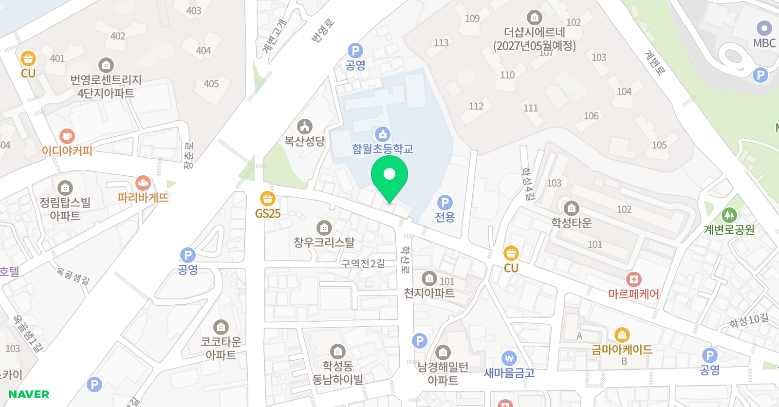 힘찬 미술학원 위치