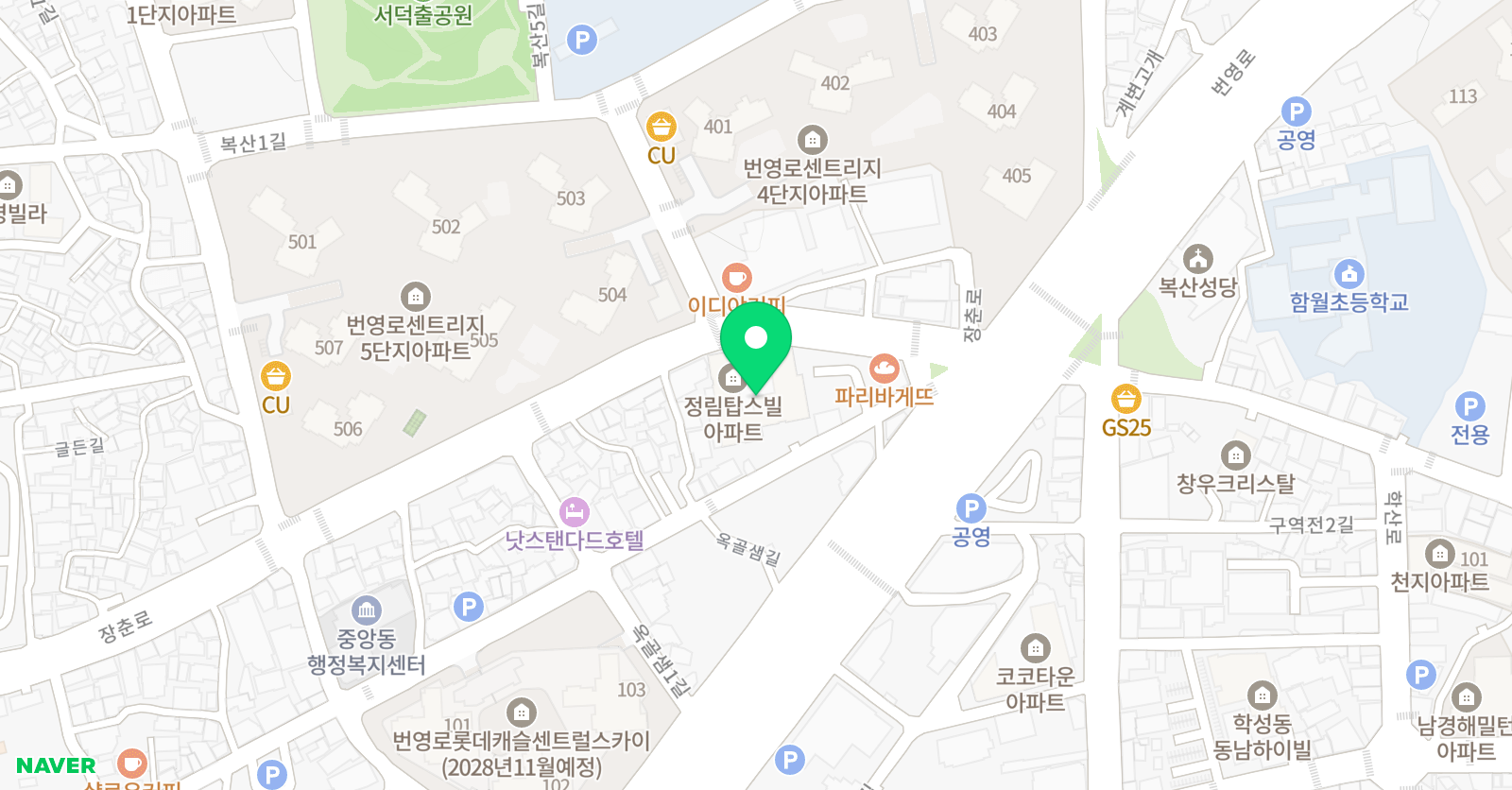 큰나래미래엔 학원 위치