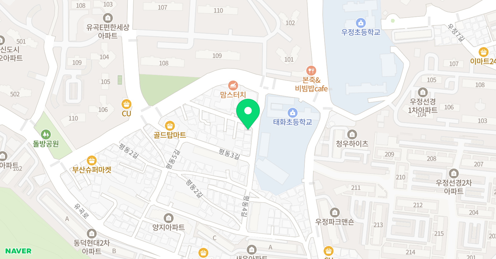 똥깡아지아트센터 미술학원 위치