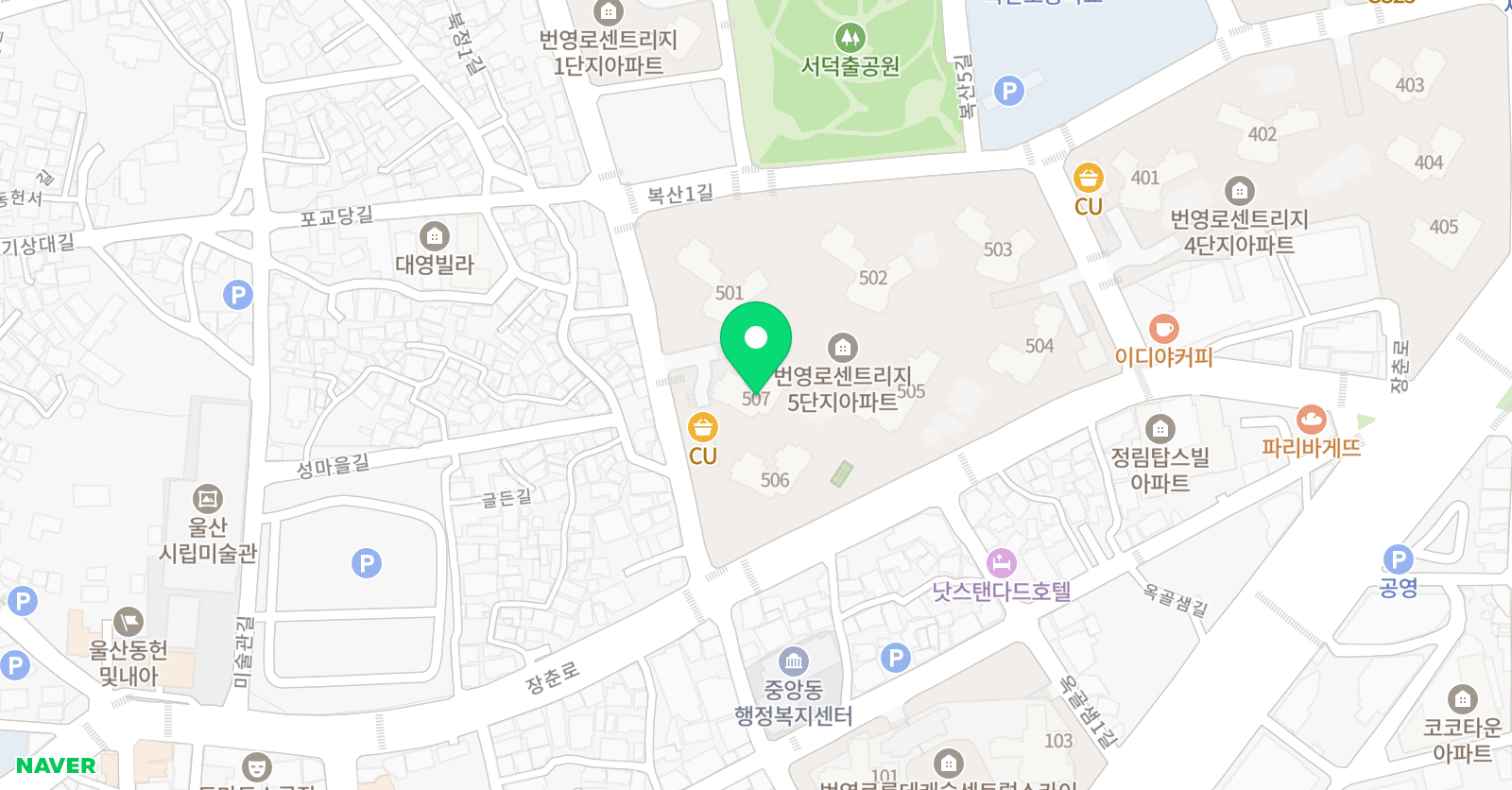 아소비 울산복산번영로센트리 지점 위치