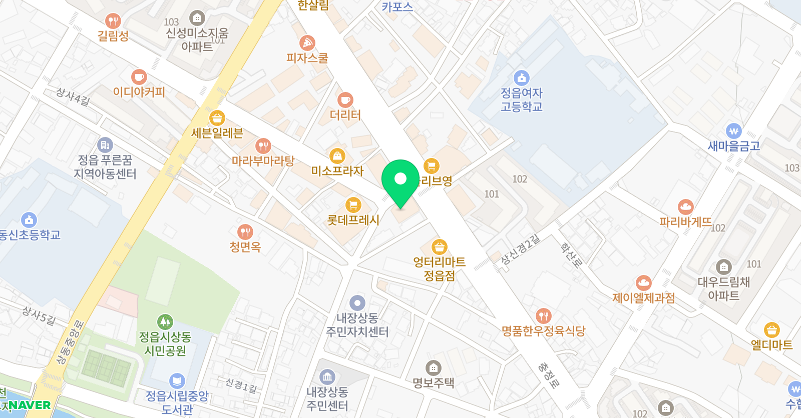 EiE고려대 어학원 전북정읍캠퍼스 위치